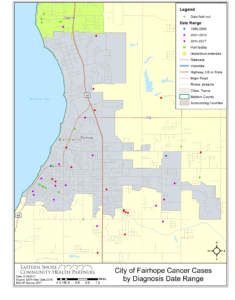 Fairhope Cancer Cases by Diagnosis Date