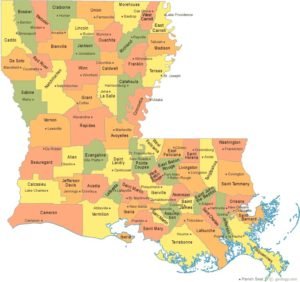 Louisiana County Map